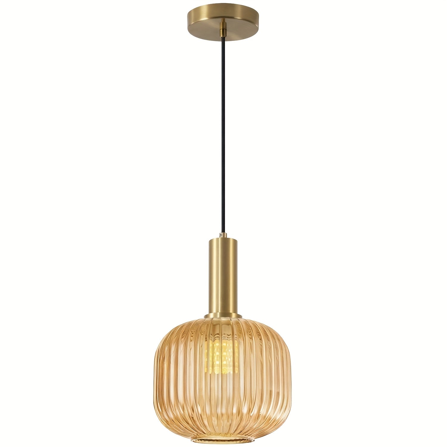 Blue glass modern minimalist pendant light, suitable for dining room, living room, kitchen, bulb not included