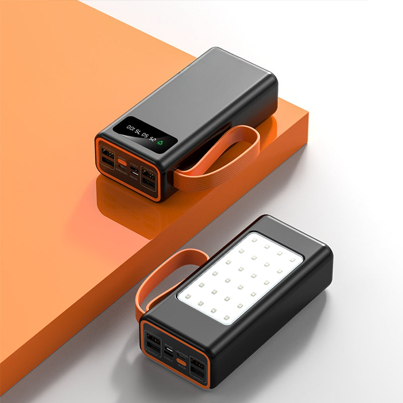 60000mAh Two-way Fast Charging Power Bank with LED Neon Flashlight, Large Capacity Portable Bidirectional Mobile Power Source External Tito C Compatible with Smart Phones, for iPhone 17Pro Max/ 16/ 15/ 14/ 13/ 12/ 11 Etc., for Samsung Most Smart