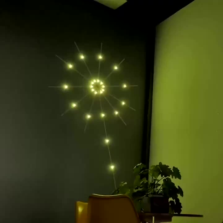 RGB 智能烟花灯带，遥控器控制，多种灯光模式，音乐同步RGB ，梦幻色彩LED灯条USB接口供电 – 适用于室内派对、圣诞装饰、智能家居装饰氛围，节日送礼的完美选择