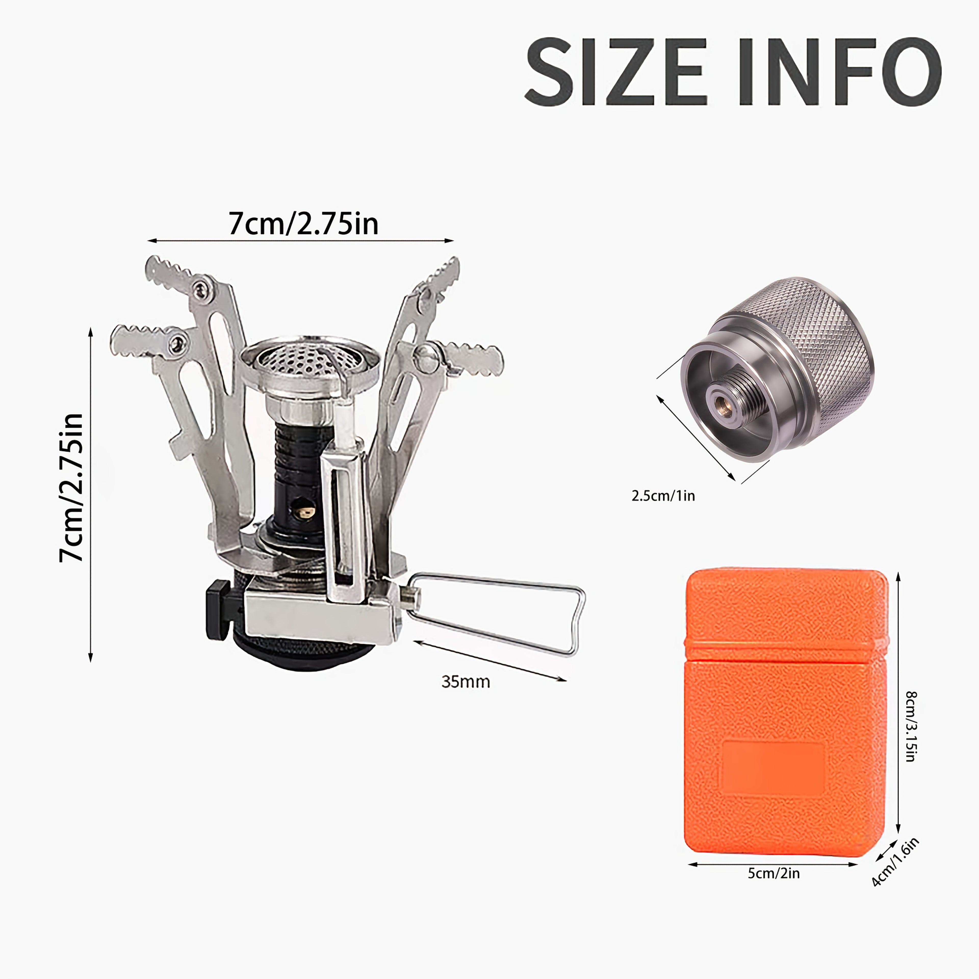 Lightweight Camping Stove for Backpacking, Gas-Powered with Piezo Ignition (Stove Only)