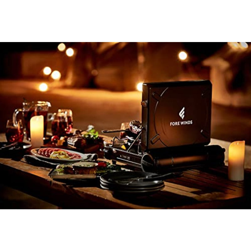 Fore Winds Portable Light Luxury Camping Stove, Compatible with Multiple Fuel Types Outdoors, No Ignition System // Magnesium Alloy Material, Compact Design, Ideal for Camping, Picnic, Hiking & Off-Grid Use