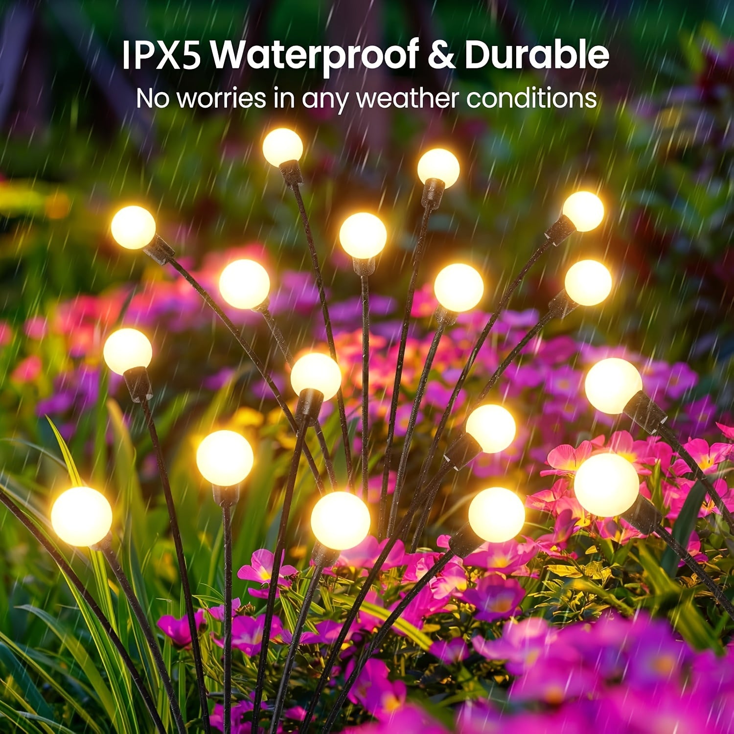 Solar Courtyard Light, 2/4/6/10/12 Pack Solar Outdoor Light, Outdoor Decorative Light, IPX5 Waterproof Swinging Solar Light, Firefly Light for Yard & Pathway, Large Bulb Swinging Solar Light