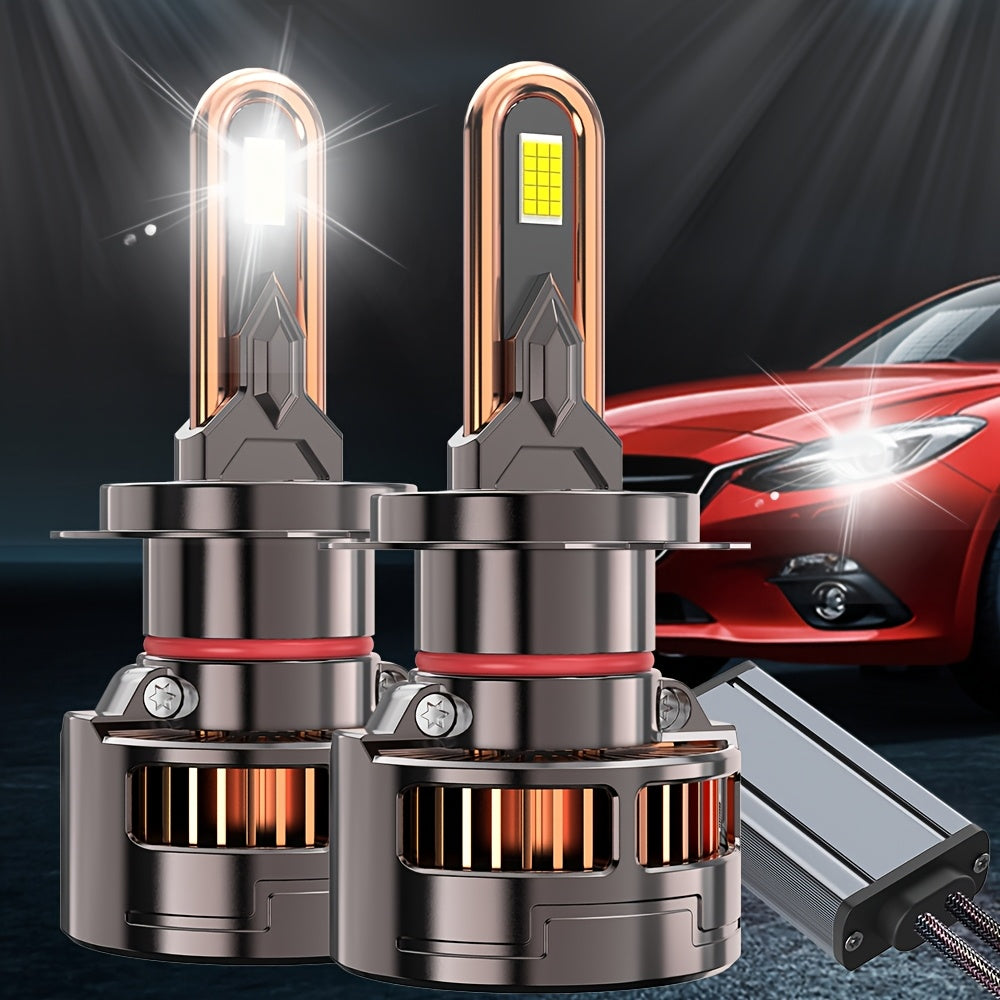 2件高品质LED 灯9006/HB4-QC065 H4/H7/H1/H4/9003/HB2/H11/H18/H16/9012/9005，950% 明亮 60000LM 带外部驱动器 Canbus 即插即用，250W，高性能LED，汽车用LED灯，12v