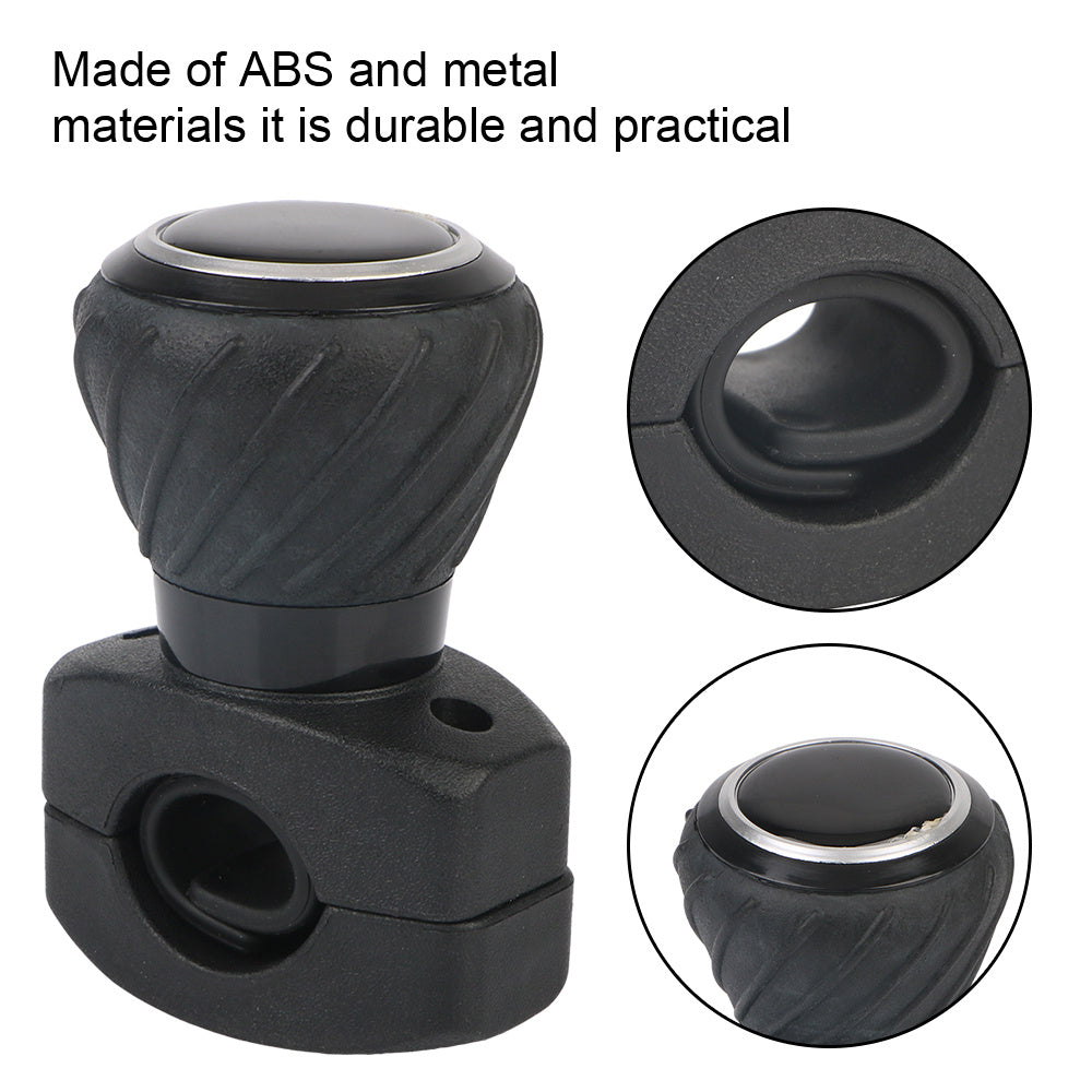 Steering Wheel Spinner Knob – 360° Rotation Car Steering Wheel Booster Helper, Universal Fit for Sedans, Trucks, Tractors, Forklifts – Rotating Grip Handle
