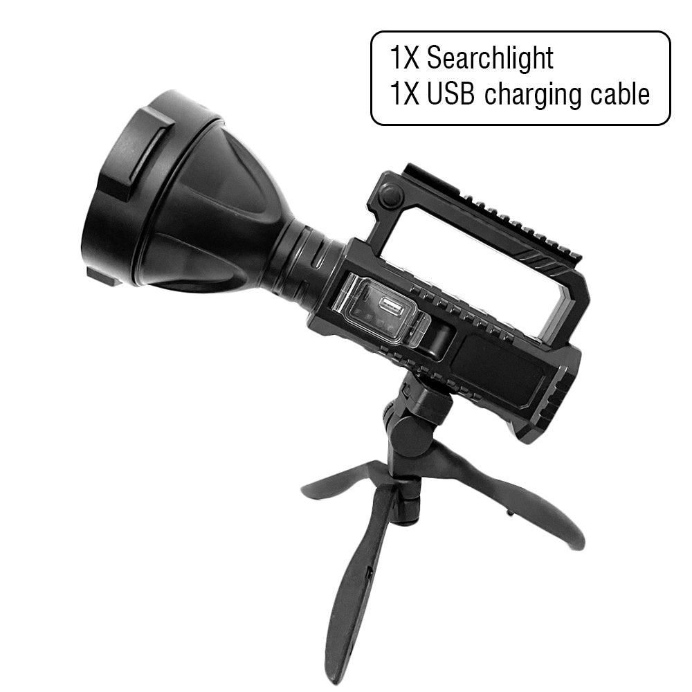 3 Styles USB Charging LED Spotlight Flashlight, High Lumen Upgraded XHP70/XHP50/XPE, 4 Modes Bright Searchlight, Portable Flashlight with Bracket, Ideal for Camping, Hiking