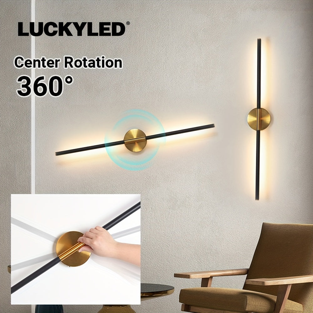 Rechargeable 31.5-Inch Indoor Wall Light, Gold, Adjustable Color Temperature, Home Decoration