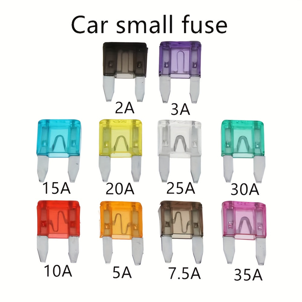 100-Piece Box Automotive Truck Micro Blade Fuses – 2A 3A 5A 7.5A 10A 15A 20A 25A 30A 35A Ampere Minimum Rating