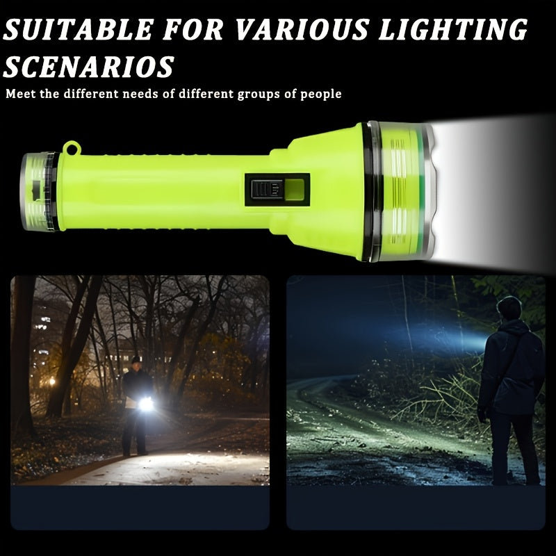 1Pc LED Diving Flashlight, Professional Underwater Torch, IPX8 Waterproof USB Rechargeable Diving Light, High Brightness Outdoor ABS Plastic Portable Flashlight, Ideal for Diving, Swimming, Hiking, Fishing