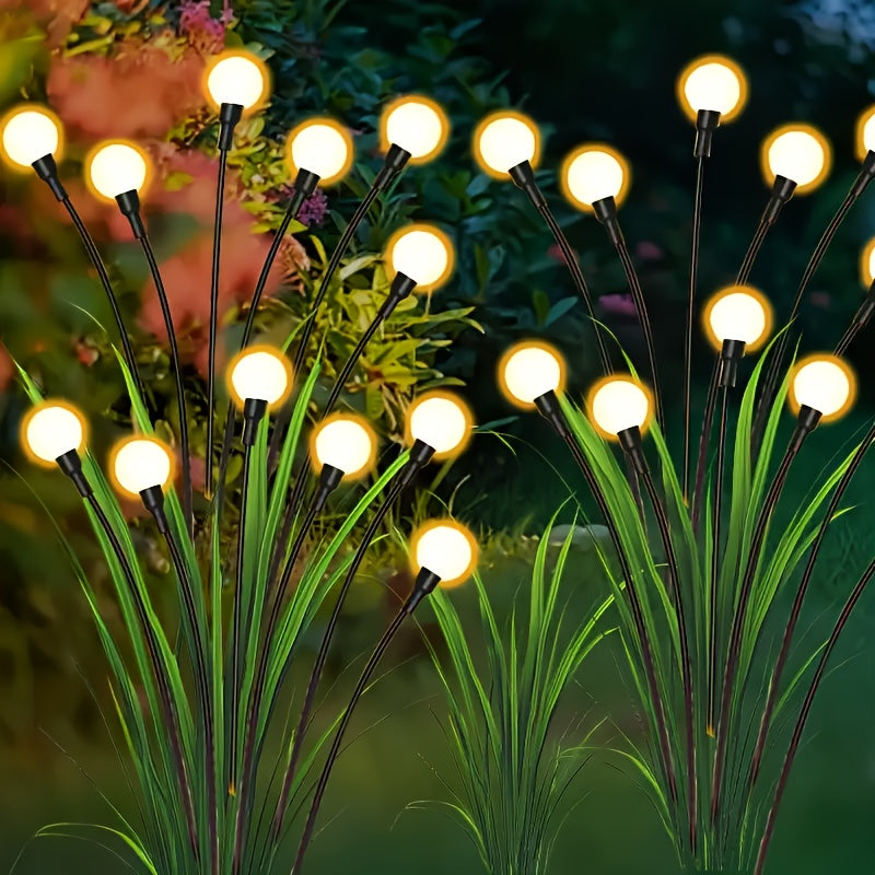 6-Head Solar Firefly Lawn Garden Light, Perfect for Outdoor Garden Paths and Lawn Decoration, Ideal Choice for Halloween, Christmas, New Year and Ramadan Decoration