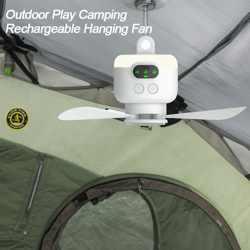 Ceiling Fan with Light and Remote Control, Silent 3-Blade LED Low Profile Ceiling Fan, Built-in Long Lasting Battery, Suitable for Bedroom, Garage, Kitchen, Living Room and Patio