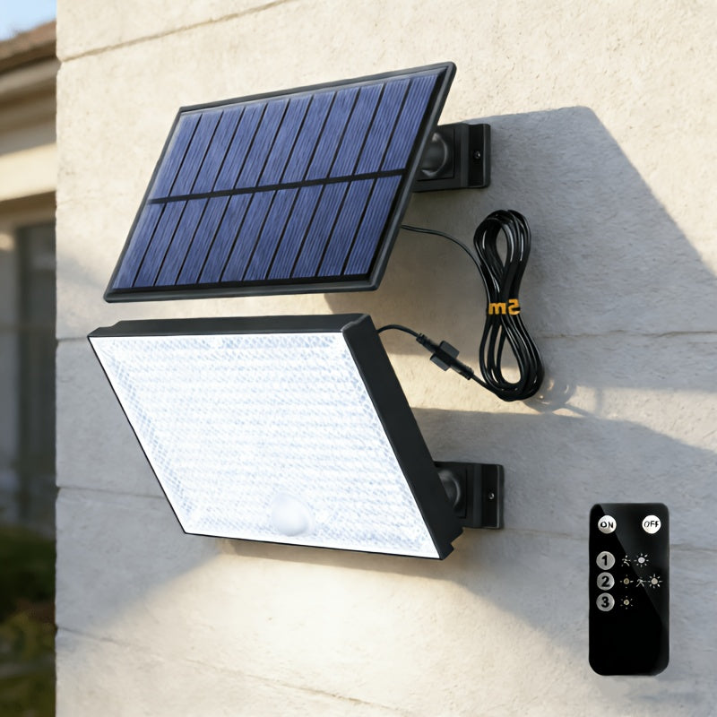 1 Pack 400 LED Outdoor Solar Light, Courtyard Wall Light with Sensor, Solar Street Light, IP65 Protection Rating, Automatic Dusk-to-Dawn Illumination, Perfect for Home Garden Pathway Lighting, No Wiring Needed, Energy Saving & Eco-Friendly