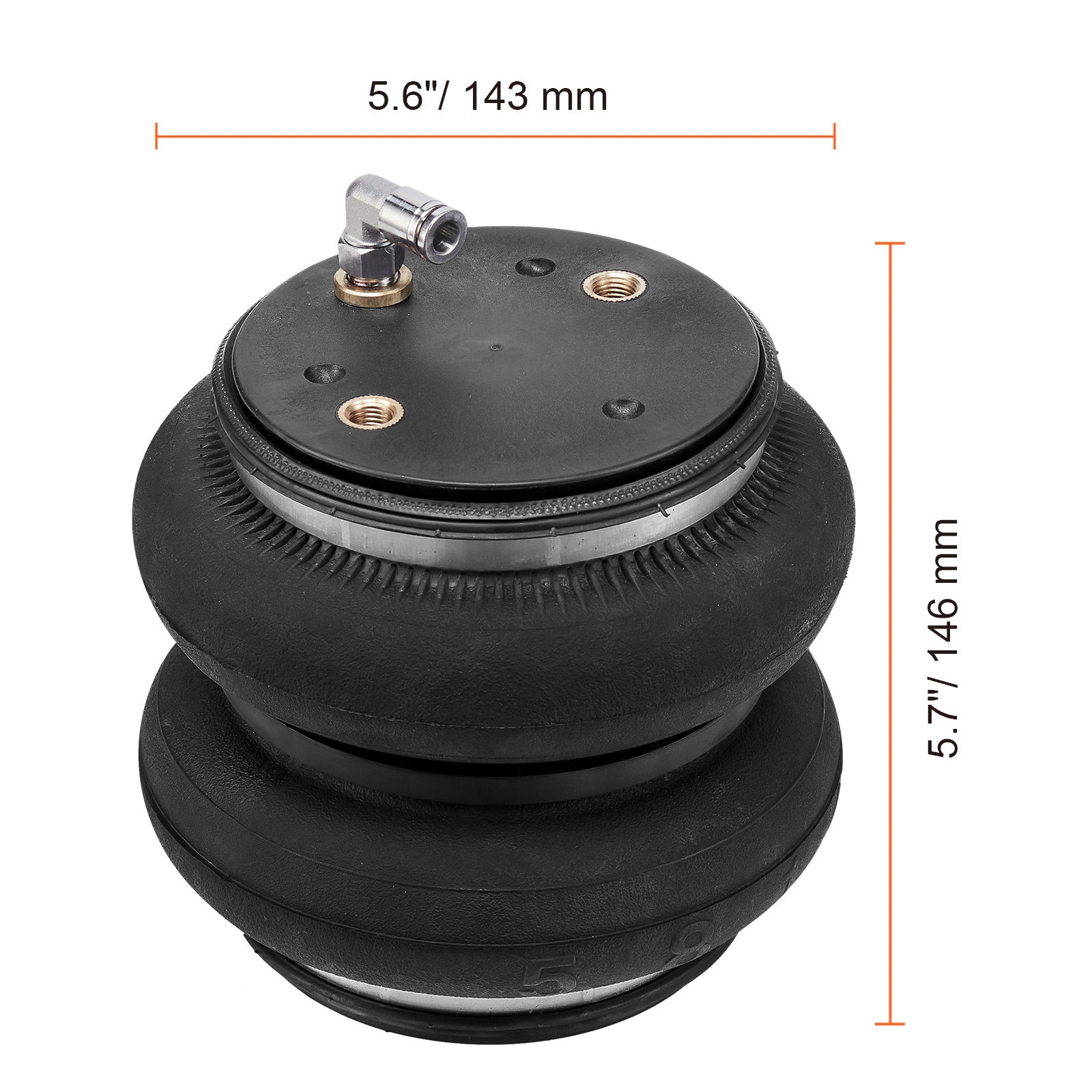 VEVOR Air Bag Suspension Kit, Air Spring Suspension Bag Kit, 5000 Lbs Load Capacity, 5 to 100 PSI