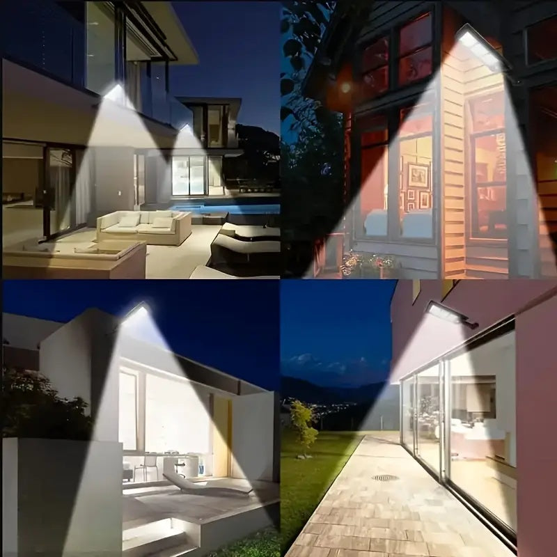 360LED Outdoor Solar Street Light | IP67 Waterproof, 6500K Sensor, Dusk to Dawn, Remote Control, Semi-Flush Mount, Perfect for Courtyard, Patio, Garden, Christmas Gift
