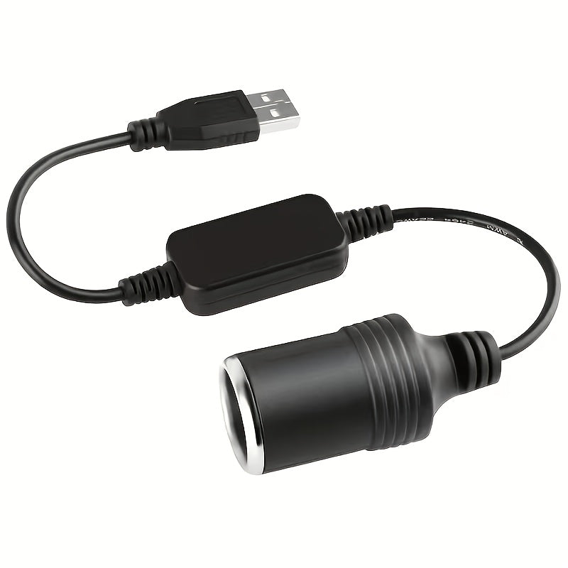 5V to 12V Car Dash Cam Power Cable, 1.2m/1.8ft Heavy Duty Braided USB-C Hub & Power Bank, for Parking Monitoring & Vehicle Security, Battery-Free, Compact Design, High-Quality Connector