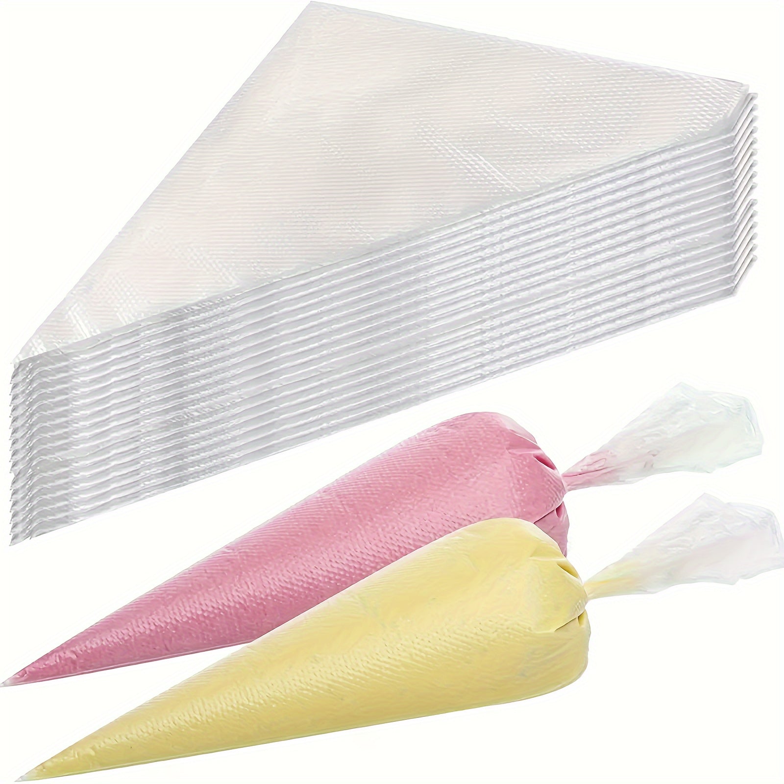 50/100/200Pcs Thickened Disposable Piping Bags, Icing Frosting Pastry Bags, Open Top Decorating Bags for Cake Dessert Decoration, Baking Kitchen Gadgets, Perfect for Cream Butter Cheese Dough Dessert Flower Making