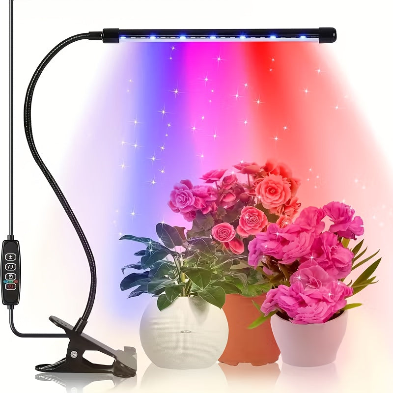 1/2/3/4 Head LED Grow Light, 360° Adjustable Gooseneck, USB Powered, Red & Blue Dual Spectrum, Efficient Full Spectrum Panel, with Adjustable Plant Light and Flexible Rotation - Perfect for Indoor Greenhouse Flowers, Charger Not Included