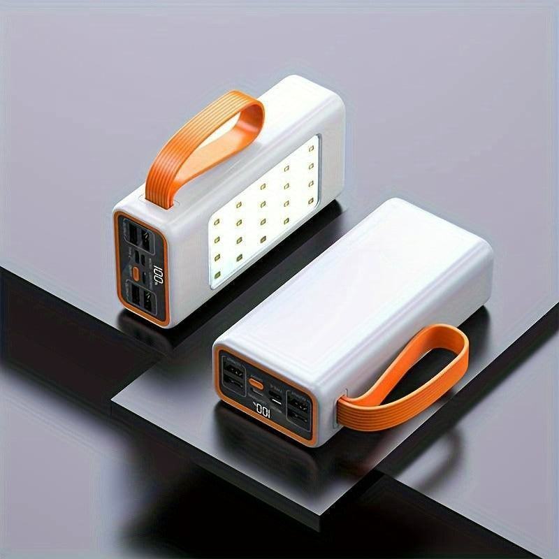 58800mAh Two-Way Fast Charging Power Bank with LED Neon Flashlight, Large Capacity Portable Bidirectional Mobile Power Source External Tito C Compatible with Smart Phones, for iPhone, for iPad, for Samsung Most Smart Devices, USB-C, USB-A, USB-B