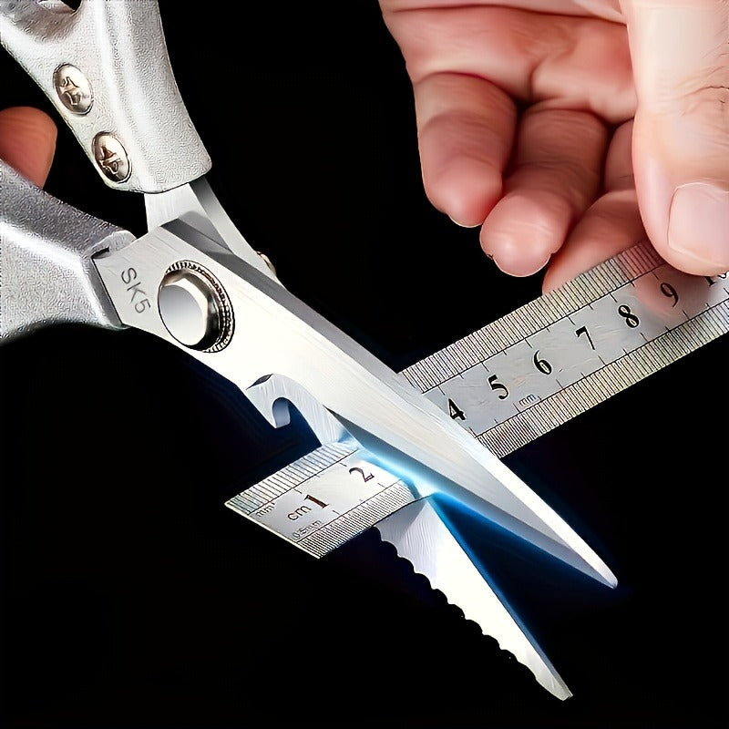 A Set of Stainless Steel Scissors – Sharp & Durable, Multifunctional for Office, Home, Restaurant, Butchery, Kitchen Supplies – No Assembly Required