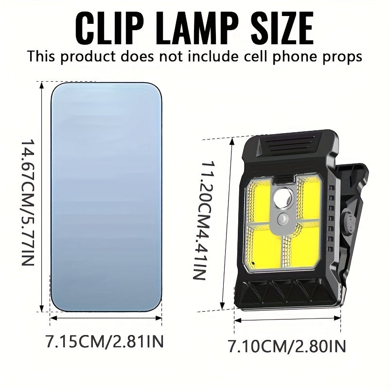 1 Outdoor Solar Light with Motion Sensor, These Portable Clip-On LED Garden Lights are Suitable for Various Purposes such as Maintenance, Camping, Fishing and Street Lighting, Available in Three Different Styles