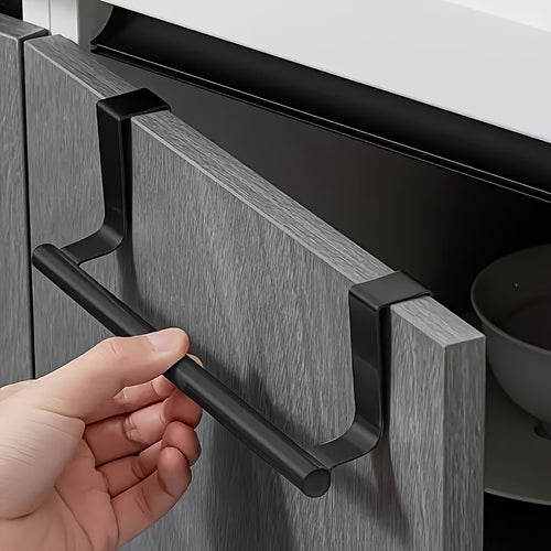 1pc Elegant 403 Stainless Steel Towel Rack - Stylish No-Drill Over-the-Door Towel Holder, Perfect for Bathroom & Kitchen Towel Storage, Durable Space-Saving Rack for Home Use - Great for Christmas, Halloween & Holidays