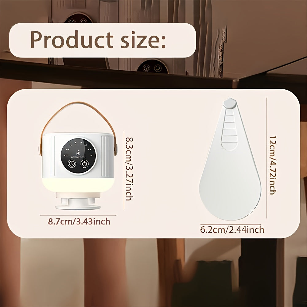 Remote Control Hanging Ceiling Fan, USB Rechargeable Portable Outdoor Fan with LED Ambient Light, Large Capacity Battery Long Lasting, High Speed Personal Fan, Fast Cooling Fan for Summer Camping