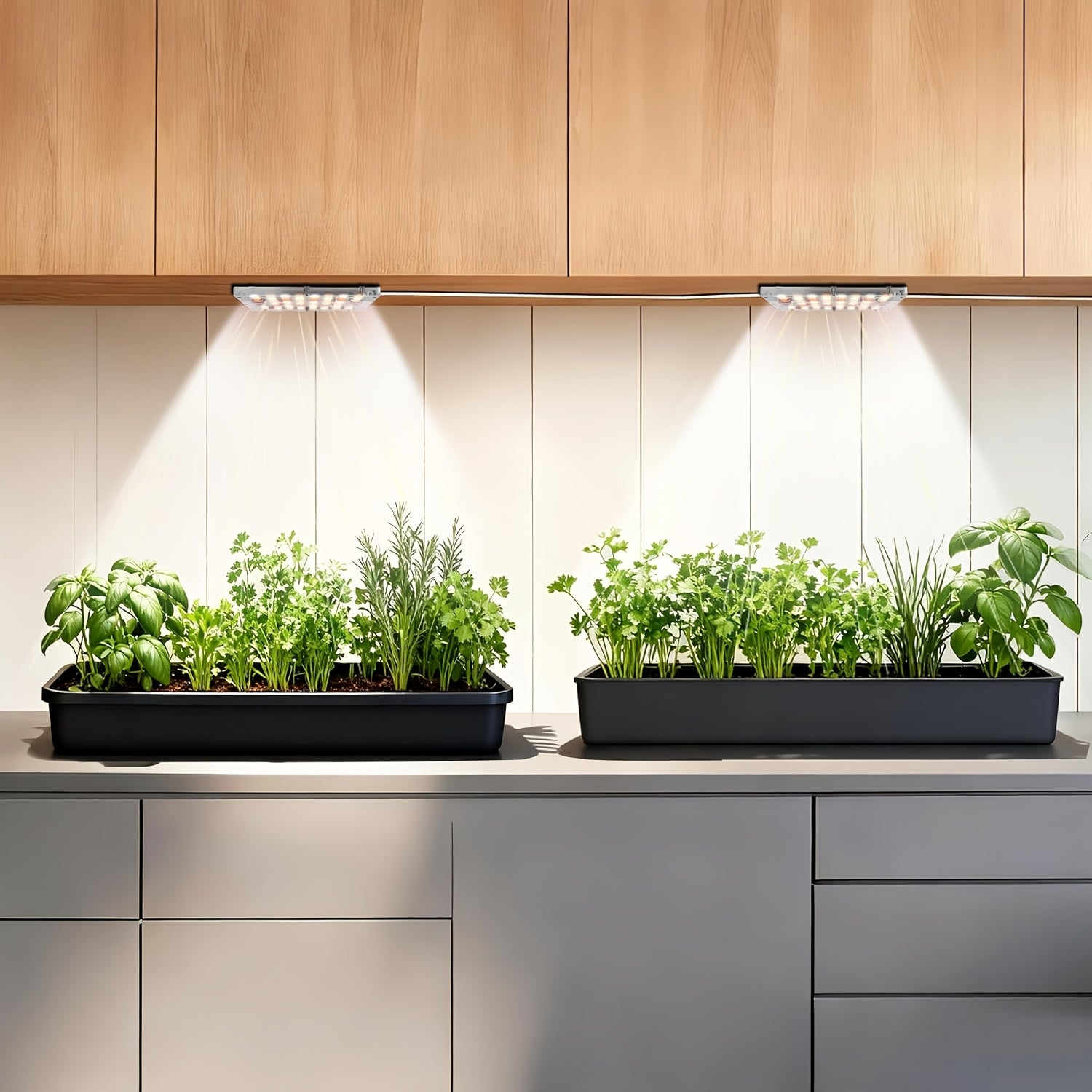 LED Indoor Plant Grow Light, Full Spectrum Under-Shelf Plant Supplement Light, High PPFD Spotlight Panel, 3/9/12H Timer & 10 Dimmable Levels, Adhesive Grow Lamp for Succulents, Plant Stands, Cabinet Greenhouses, Grow Tents & Hotels