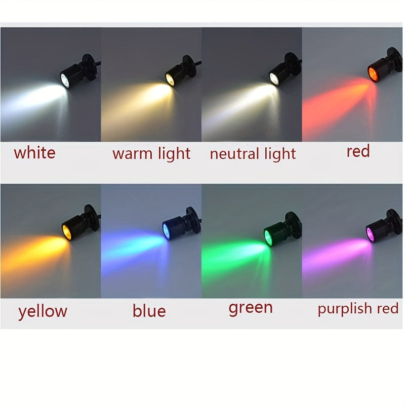 Jewelry light USB mini small spotlight, 5V decorative ambiance light color light, Christmas small lamp, Halloween creative handmade light, accent wall light, surface-mounted non-waterproof, figure cabinet spotlight, model modeling light
