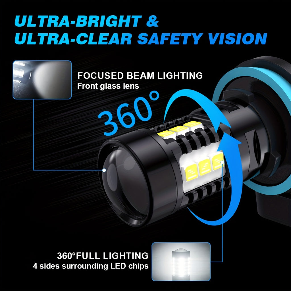 2Pcs LED Headlight HB4 9006 HB3 9005 Fog Lights Bulb 3030 Car Driving Running Lamp Auto Led Light 6500K 12V