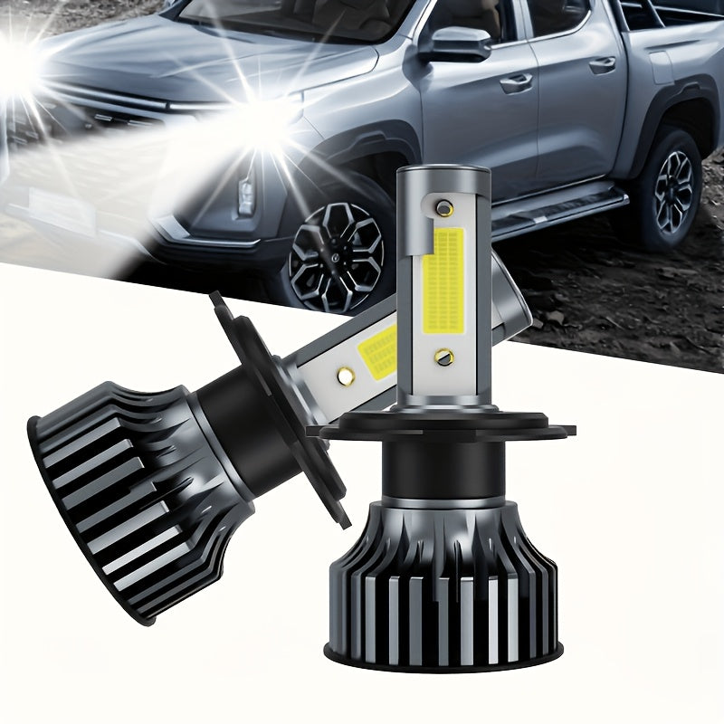 2-Pack 50000 Lumens H4 H7 H11 9005 HB3 9006 HB4 9004 9007 H13 High Power LED Car Bulbs 6500K 12V Car Light