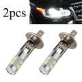 2 Pcs H1 LED Car Fog Light Headlight Bulbs, Auto Light Accessories, 6000K DC12V, 5630 SMD 10 LEDs H1 Bulb