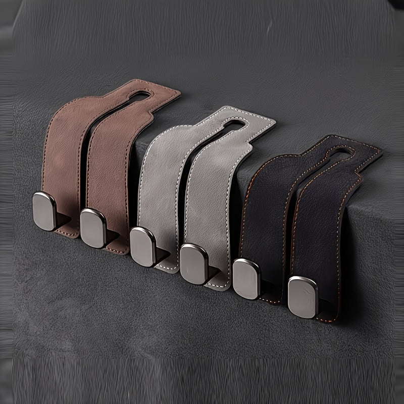 Car Rear Cover with Hidden Metal Hook Design - Synthetic Leather Material, Compatible with Multiple Vehicle Models  fr