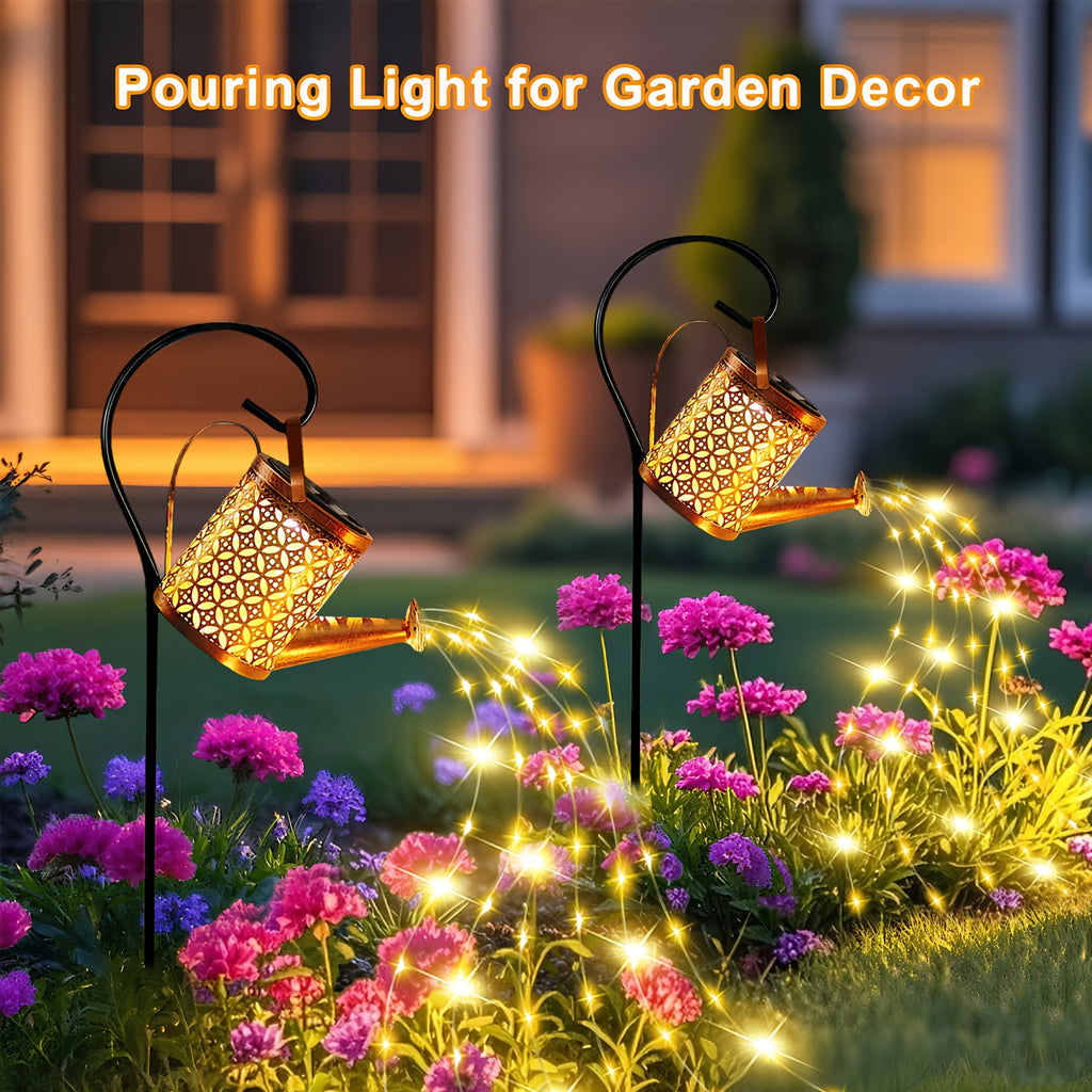1pc Solar LED Kettle Light, Solar Garden Light, Solar Decorative Light, Outdoor Solar Hanging Light, Metal Solar Landscape Light, Perfect for Decorative Lighting of Courtyard, Garden, Lawn, Patio, Terrace, Pathways, Streets.