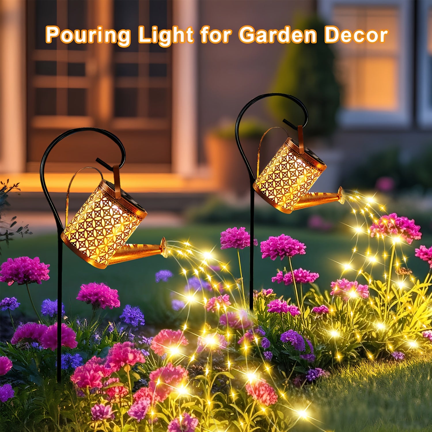 1pc Solar LED Kettle Light, Solar Garden Light, Solar Decorative Light, Outdoor Solar Hanging Light, Metal Solar Landscape Light, Perfect for Decorative Lighting of Courtyard, Garden, Lawn, Patio, Terrace, Pathways, Streets.