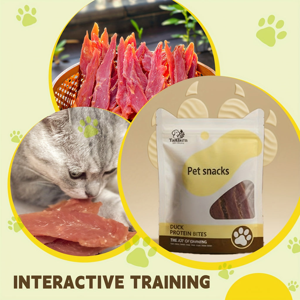 Tailfern 鴨肉狗狗零食，呵護牙齒健康，3.53oz/7.05oz/17.64oz，狗狗磨牙棒，清潔牙齒和控制牙石，高蛋白低脂訓練獎勵，適合小型中型犬，如雪貂犬、泰迪犬
