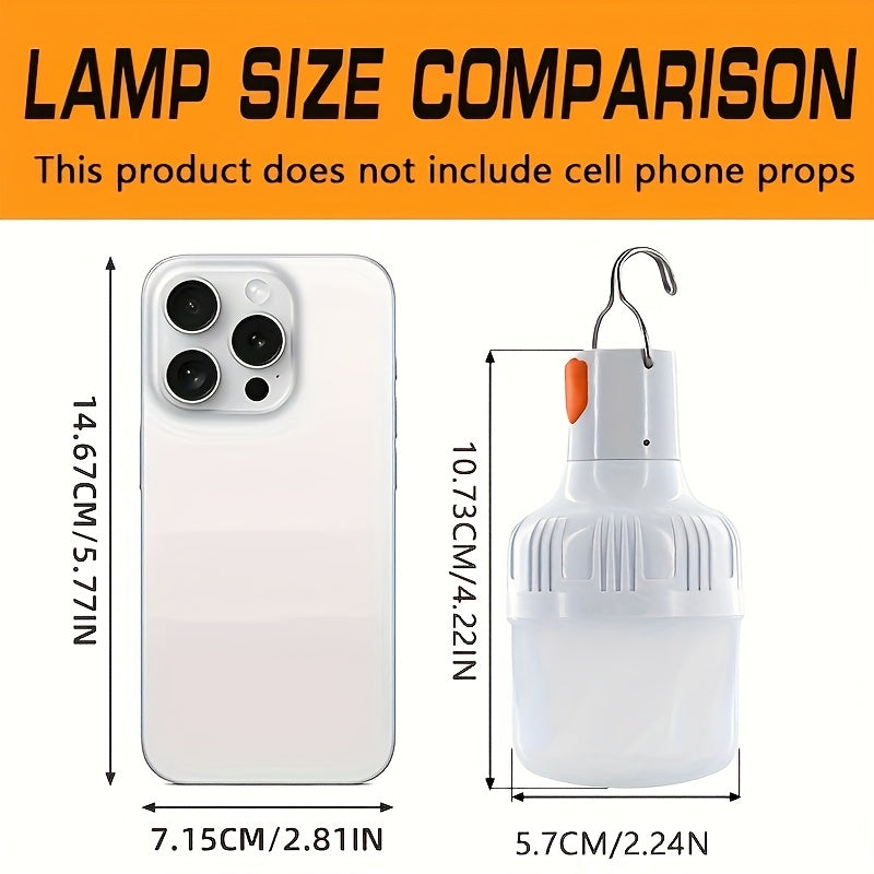 USB rechargeable bulb, summer adventure light, picnic light, night work light, portable night light, high brightness hook light, reading light, RV bedside light, car emergency light
