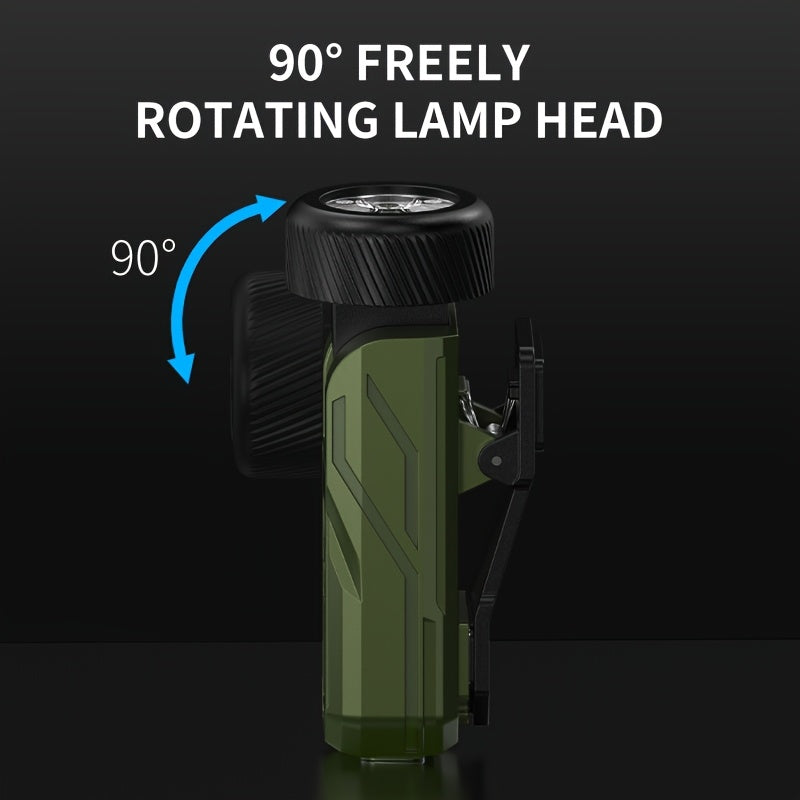 Smiling Shark Mini LED Flashlight Magnetic Base Super Bright EDC Clip Light Portable Pocket Cap Clip Flashlight for Camping Hiking Repair Emergency