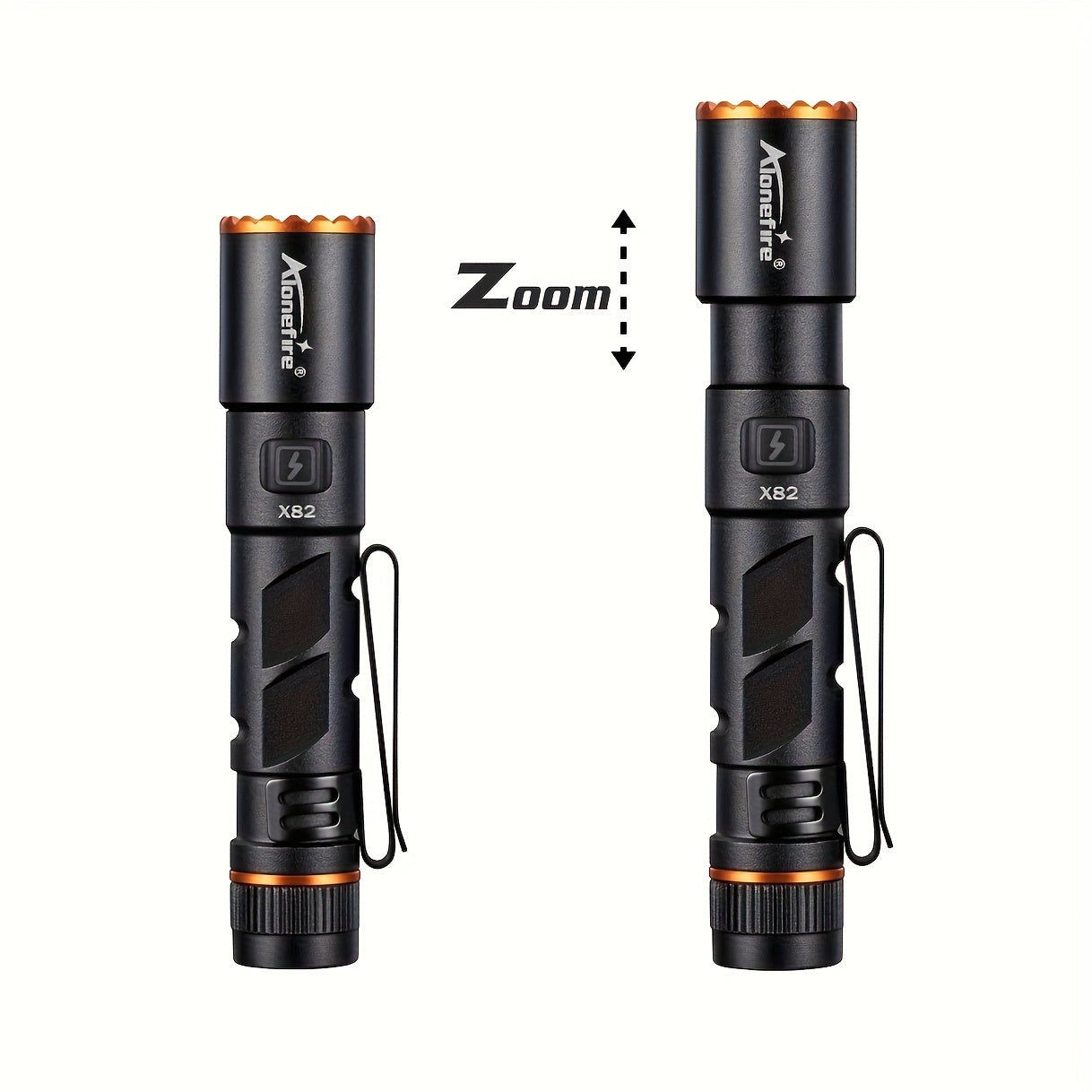 2 Pack Mini Zoom High-Brightness Pen Light, Palm-Sized LED Flashlight, Type-C USB Rechargeable Portable Night Light & Emergency Light, Pocket-Sized Magnetic Flashlight for Women's Bags, Outdoor Camping