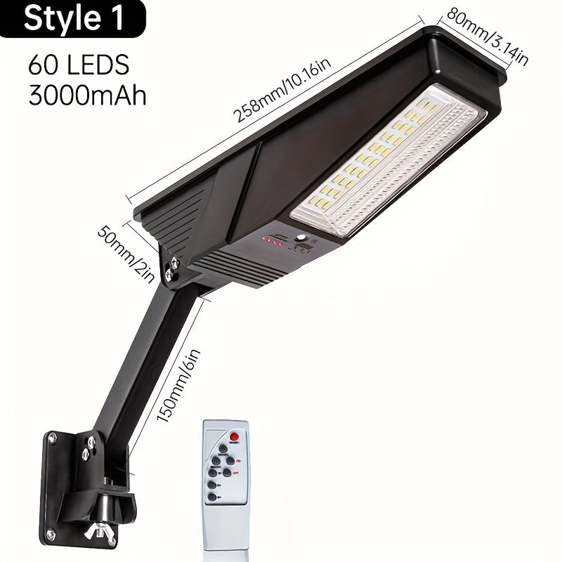 138 LED Solar Light with Remote Control, 3 Working Modes, Solar Street Light, Super Bright Outdoor IP65 Garden Solar Wall Light, Sensor Solar Light