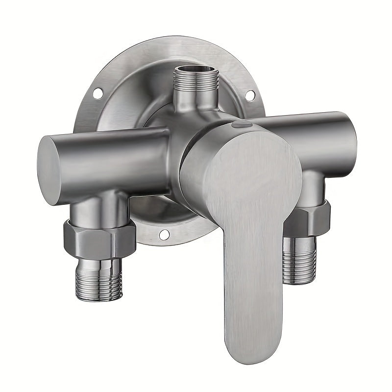 Shower Faucet Control Valve - Stainless Steel Bathtub & Shower Valve, Hot/Cold Water Mixer, Surface-Mounted Shower Faucet with Control Valve, Wall-Mounted Bathtub Shower Valve Set