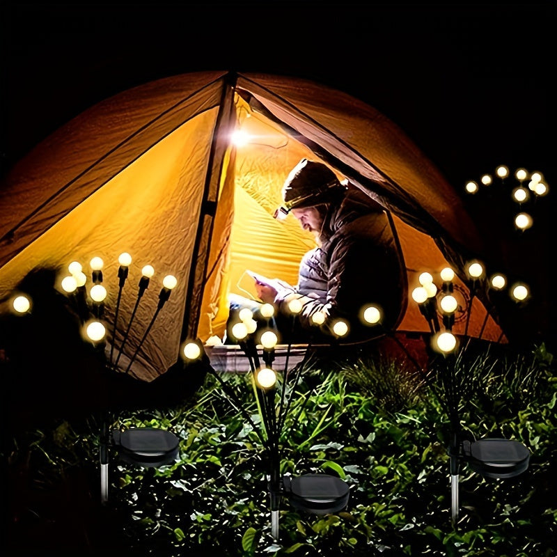 6 Pack Smart Solar Firefly LED Light for Outdoor Decoration, Equipped with Smart Sensor, Perfect for Garden, Patio, Walkway and Party Events