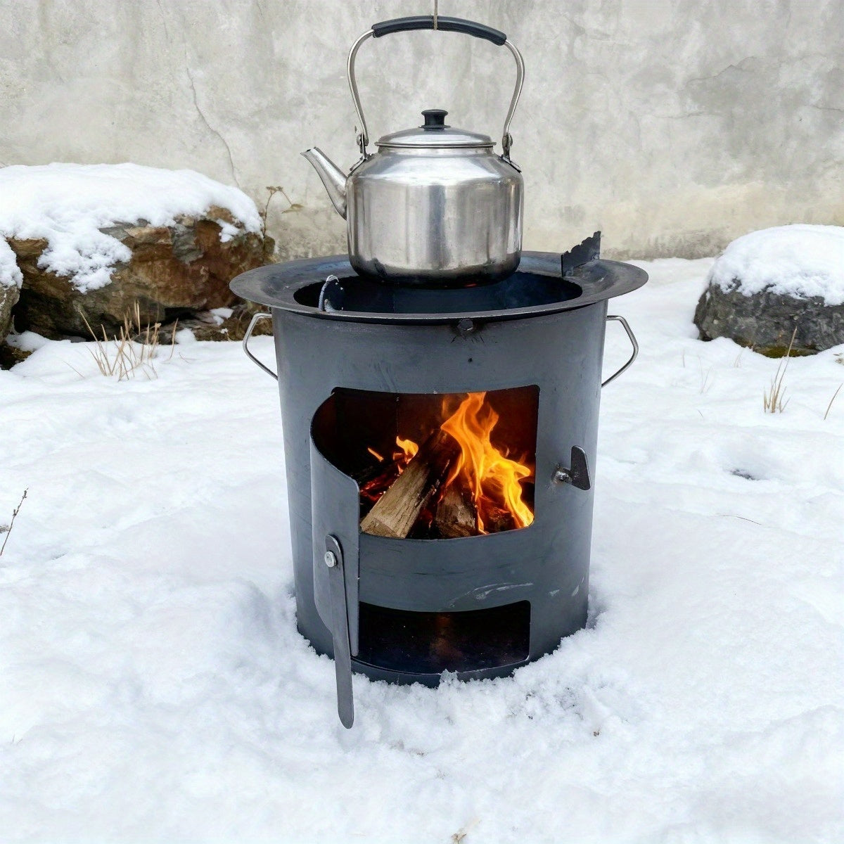 Outdoor Grill, Fire Pit, Patio BBQ Heating Stove, Outdoor Leisure Camping Stove, Charcoal Grill, Hiking BBQ Stove