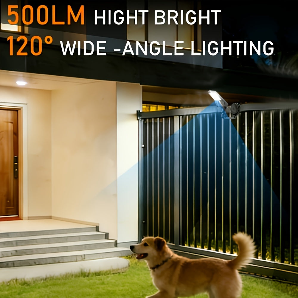 LED Solar Magnetic Light, IP44 3-Mode Adjustment, with Motion Sensor, 360° Rotatable Lamp Head, Easy Installation, USB and Solar Powered, Perfect for Garden, Porch, Camping, Emergency Lighting