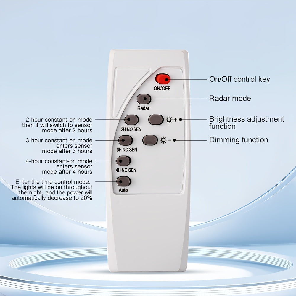 One Solar Sensor Light | Home Courtyard Light | Super Bright LED Lighting | Outdoor Street Light, with Motion Sensor and Auto On/Off Switch, Remote Control, IP65, Perfect for Garden, Garage, Patio, Backyard, Doorway