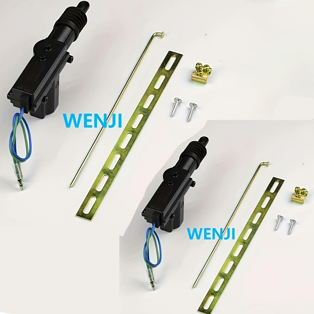 Car Central Lock Set (2 Pieces), with 2-Wire Motor, Compatible with 12V/24V Power System, Gun-Type Design, Battery Not Included