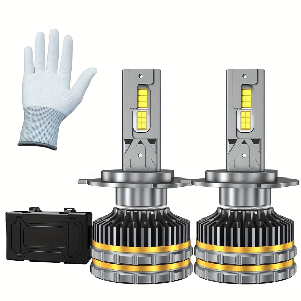 2個H11 H4 H7 LED CANBUS H1 H8 H9 HB3 HB4 9005 9006 9012 HIR2 9007 HB5 9008 H13 LED大燈 280W高功率 6000K汽車前燈燈泡 12V 24V