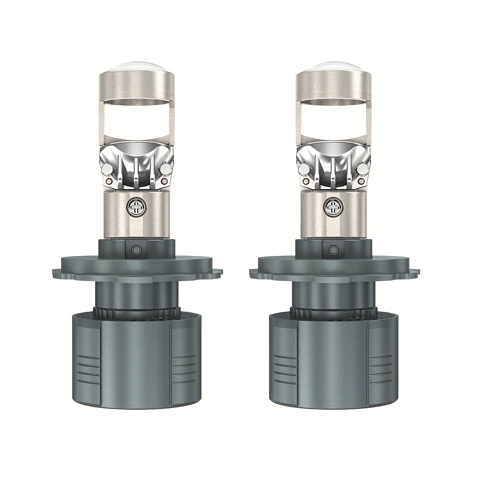 H4 H7 Dual LED Projector Lens LED Headlight Bulbs H8 H9 9005 9006 HB3 HB4 H11 Car Light 6000K White Bulb, No Battery Included