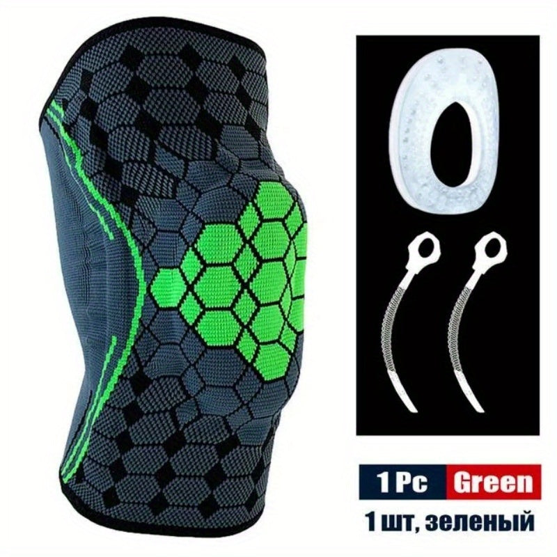 专业护膝，采用髌骨凝胶和侧面稳定器，采用透气针织设计，具有压缩功能。轻便耐用，适合日常使用，仅可手洗鞋底，多种颜色可选，男女通用