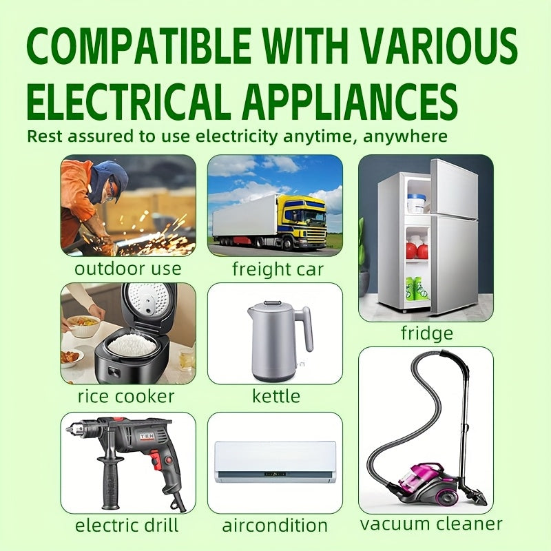 2100W/5800W持续功率汽车电源转换器DC12V转AC110V便携式逆变器，适用于房车、汽车、移动电源，多功能车辆露营设备，露营和旅行的过载保护、旅行电源|便携式逆变器,无电池