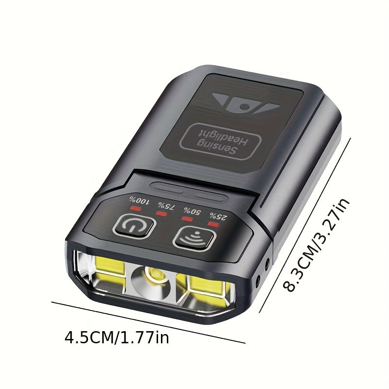 Holiday Hot-Selling Headlamp Work Light, Foldable & Detachable Flashlight, Rechargeable with Built-in Lithium Battery & Type-C Charging, Ideal for Night Running, Fishing, Emergency & Outdoor Lighting
