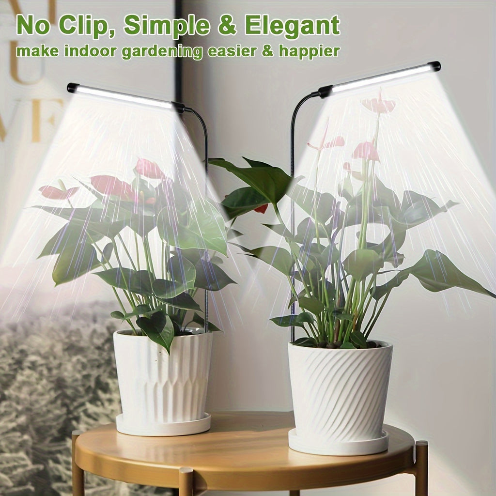 Indoor Plant Grow Light, Full Spectrum LED Plant Light, Suitable for Indoor Plant Growth, Mini Grow Light with Auto Timer & Flexible Gooseneck, 6000K Full Spectrum Gooseneck Grow Light, 1pcs/2pcs/3pcs
